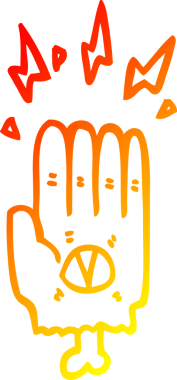 Bir insan tarafından çizilmiş ürkütücü bir cadılar bayramı zombisinin sıcak çizgi çizimi