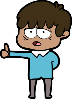 Bir insan tarafından çizilmiş bitkin çocuk çizgi filmi.