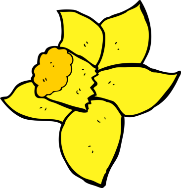 bir insan tarafından çizilmiş nergis.