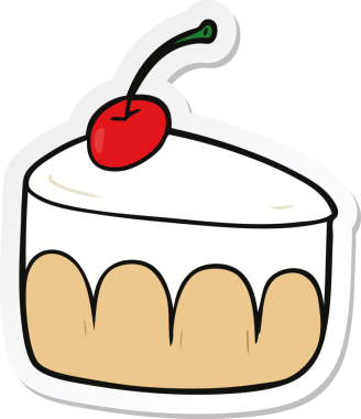 Bir insan tarafından çizilmiş karikatür tatlısının çıkartması.