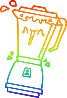 gökkuşağı gradyan çizgi çizimi bir insan tarafından çizilmiş bir çizgi film gıda işlemcisi