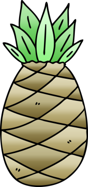 bir insan tarafından çizilmiş garip gölgeli çizgi film ananası