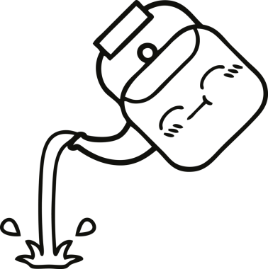 Bir insan tarafından çizilen çaydanlığın çizgi çizimi