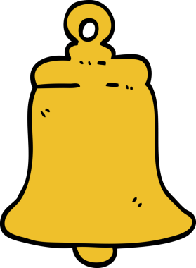 Bir insan tarafından çizilmiş karalama zili.