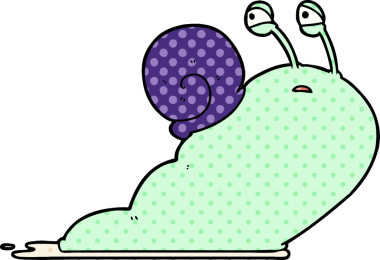 Bir insan tarafından çizilmiş karikatür sümüklüböceği