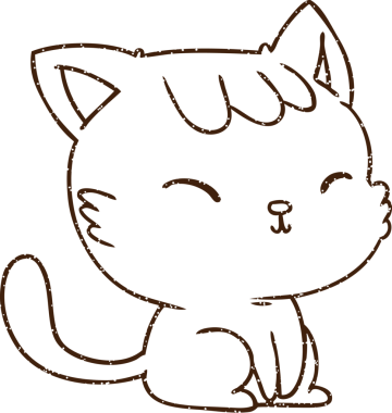 Mutlu Kedi Kömürü Bir insan tarafından çizilmiş
