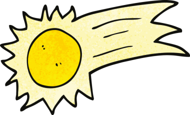 Bir insan tarafından çizilmiş uçan güneş karalaması