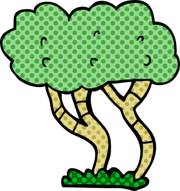 Bir insan tarafından çizilmiş karalama ağacı.