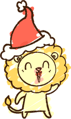 Bir insan tarafından çizilen Noel Aslanı Tebeşiri