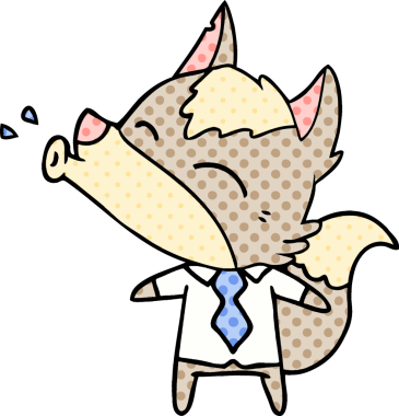 Bir insan tarafından çizilmiş uluyan kurt patron çizgi filmi.