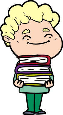 Bir insan tarafından çizilmiş çizgi film dostu bir adam.