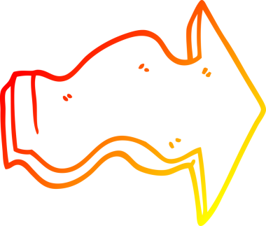 Bir insan tarafından çizilmiş bir çizgi filmin sıcak gradyan çizimi