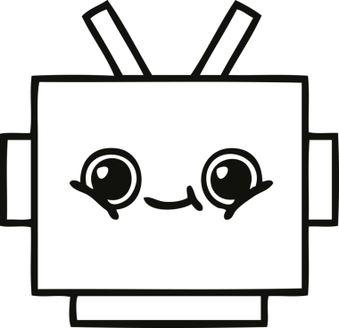 Bir insan tarafından çizilmiş robot kafasının çizgi çizimi