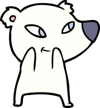 Bir insan tarafından çizilmiş kutup ayısı karikatürü