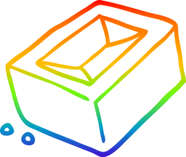 gökkuşağı gradyan çizimi bir insan tarafından çizilmiş bir karikatür tuğla