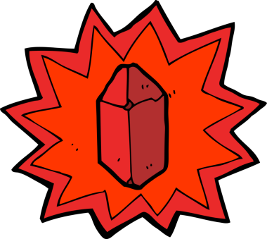 Bir insan tarafından çizilmiş yakut çizgi film.