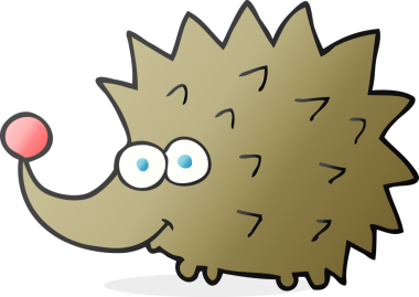 Bir insan tarafından çizilmiş serbest çizim bir kirpi.