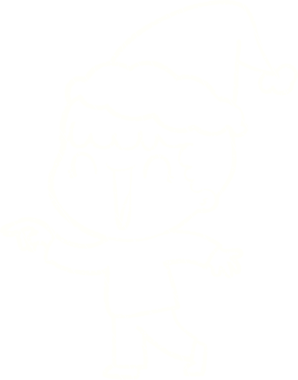 Bir insan tarafından çizilen Noel Adam Tebeşiri