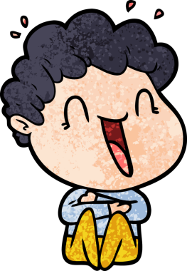 Bir insan tarafından çizilmiş mutlu bir adam.