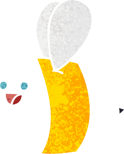 Retro illüstrasyon tarzı tuhaf çizgi film yaban arısı bir insan tarafından çizilmiş.