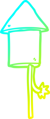 Bir insan tarafından çizilmiş bir havai fişek çizgi çizimi.