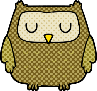 bir insan tarafından çizilmiş bir baykuş.