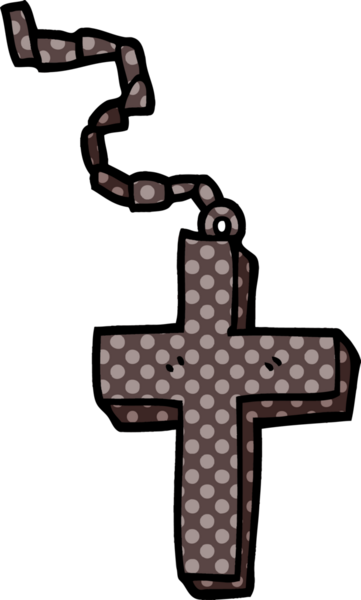 Bir insan tarafından çizilmiş karalama metal haçı.