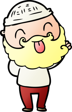 Bir insan tarafından çizilmiş sakallı bir adam.