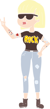 Bir insan tarafından çizilen düz renkli taş kadın çizimi