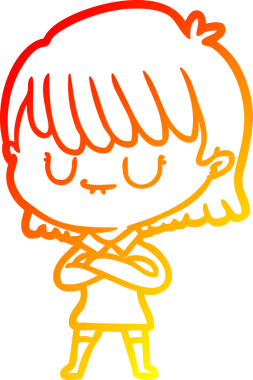 Bir insan tarafından çizilmiş bir karikatür kadın çizimi