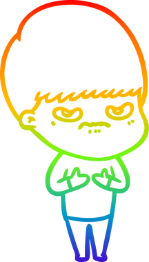 gökkuşağı gradyan çizgi çizimi bir insan tarafından çizilmiş bir çizgi çocuk