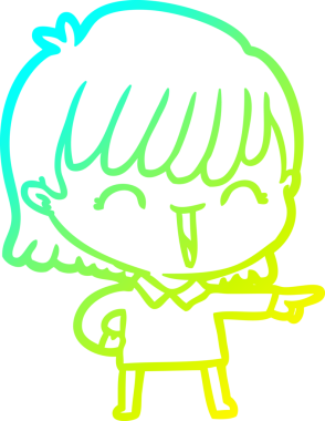 Bir insan tarafından çizilmiş bir karikatür kadın çizimi.