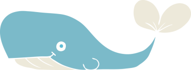 Bir insan tarafından çizilmiş bir balinanın düz renk çizimi