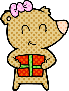 Bir insan tarafından çizilmiş ayı karikatürü çizicisi