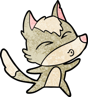 Bir insan tarafından çizilmiş kurt uluyan çizgi filmi.