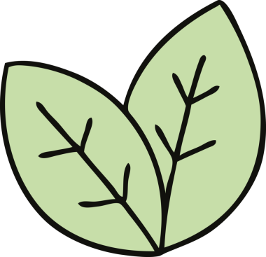 Bir insan tarafından çizilmiş garip çizgi film yaprakları.