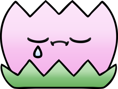 Bir insan tarafından çizilmiş bir nilüfer çiçeğinin gölgeli karikatürü.