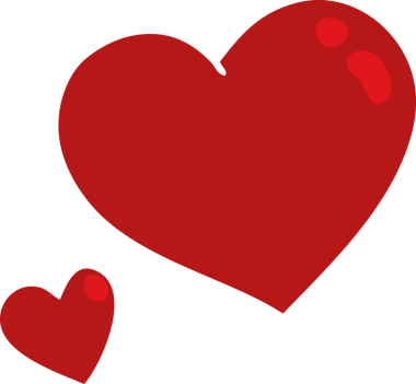 Bir insan tarafından çizilmiş garip karikatür pembe kalpler