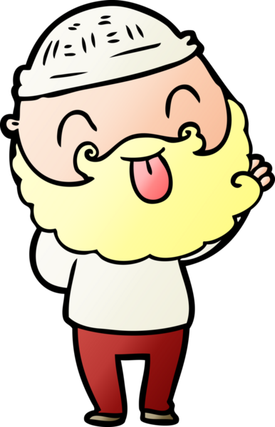 Bir insan tarafından çizilmiş sakallı bir adam.