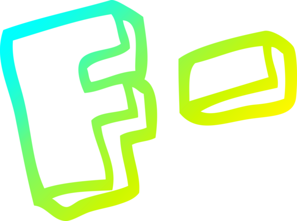 Bir insan tarafından çizilmiş bir karikatür harfi çizimi