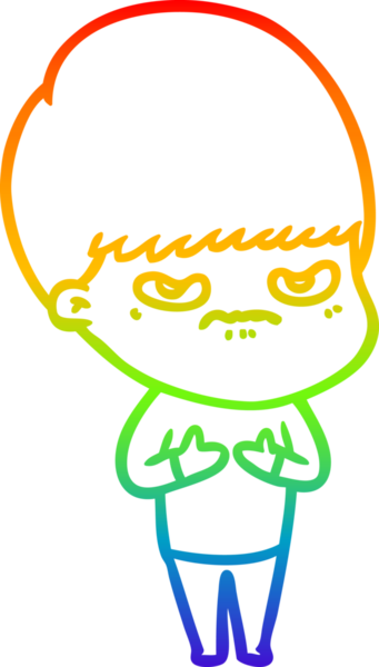 gökkuşağı gradyan çizgi çizimi bir insan tarafından çizilmiş bir çizgi çocuk