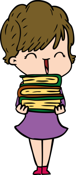 Bir insan tarafından çizilmiş gülen kadın çizgi filmi.