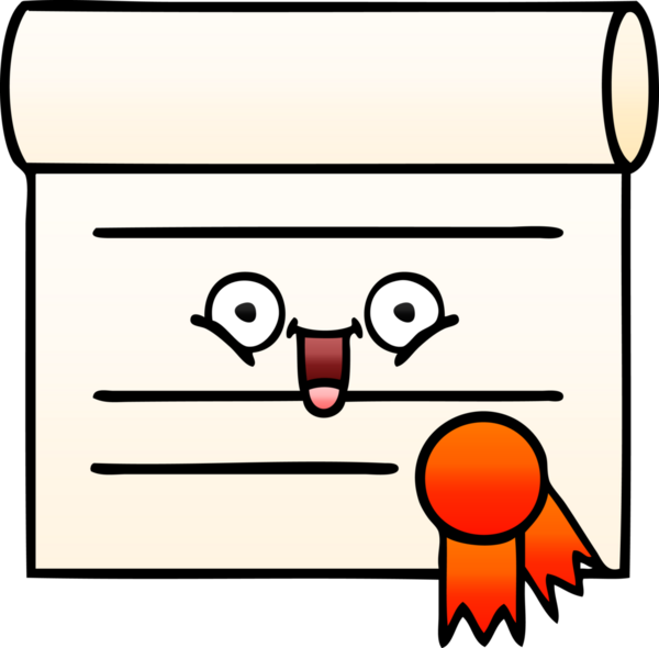 bir insan tarafından çizilen sertifikanın gölgelendirilmiş gradyanı