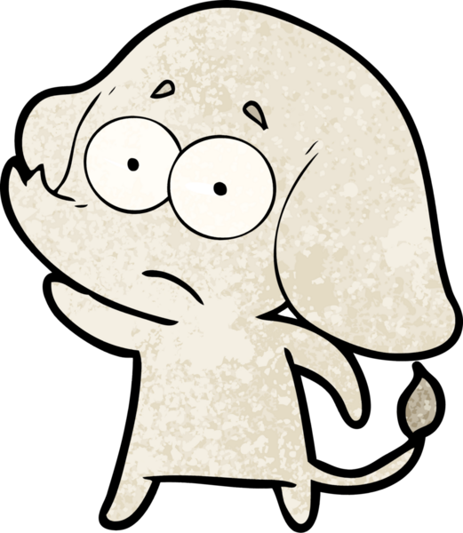 bir insan tarafından çizilmiş belirsiz bir fil.