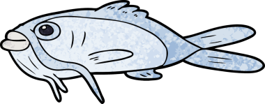 Bir insan tarafından çizilmiş yayın balığı.