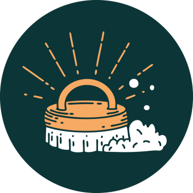 Bir insan tarafından çizilmiş dövme fırçasının simgesi