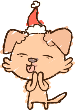 Bir insan tarafından çizilen Noel Köpeği Tebeşiri