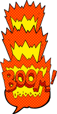 Bir insan tarafından çizilmiş serbest çizilmiş çizgi roman konuşma balonu çizgi film patlama sembolü