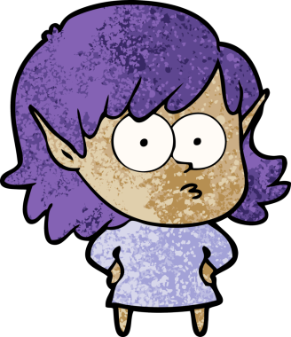 Bir insan tarafından çizilen elf kızı şok etti.