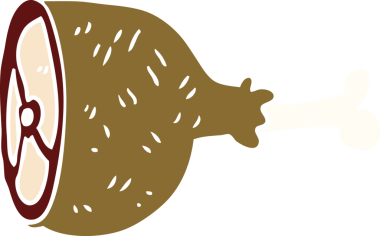 karikatür bir insan tarafından çizilmiş iyi pişmiş et